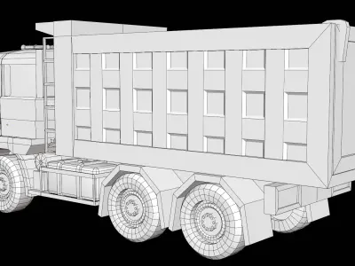 Low poly Dump Truck Low-poly 3D model