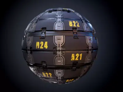 Sci-Fi Military Seamless PBR Texture 08 Texture