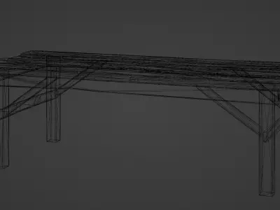 4 Medieval Fantasy Tables Free low-poly 3D model