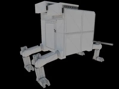 Robot Walker Low-poly 3D model