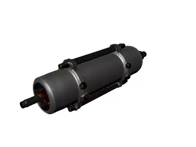HighDetail Industrial Electric Motor Low-poly 3D model