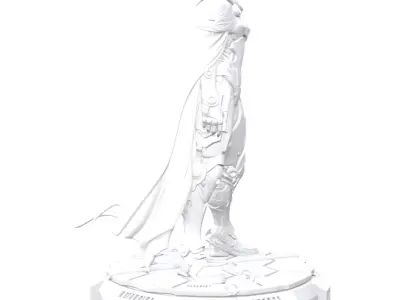 Futuristic Female Warrior STL Guardian 3D 3D print model