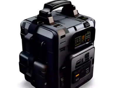 SciFi Utility Backpack HighTech Design Low-poly 3D model