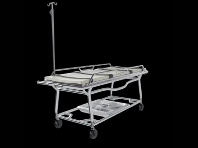 Hospital rolling stretcher 3D model