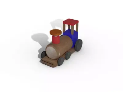 Toy Train 3D model 6