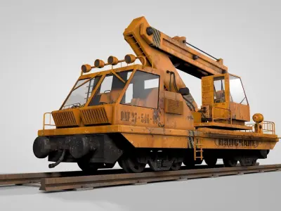 Railway Crane 3D model