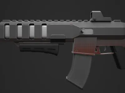 Hektor Rifle Low-poly 3D model