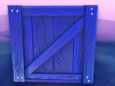 Fortnite-Box-Low-Polly crate in fortnite Low-poly 3D model