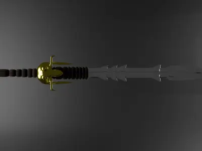 Sword Low-poly 3D model 11