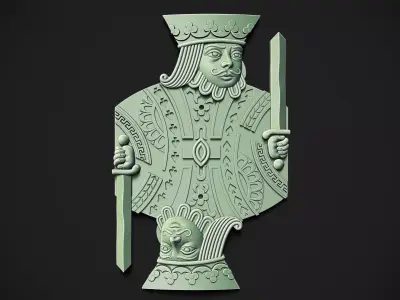 King of Spades Releif 3D print model