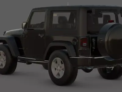 2007 Jeep Wrangler Rubicon 3D Model  The Ultimate Off-Road Legen Low-poly 3D model