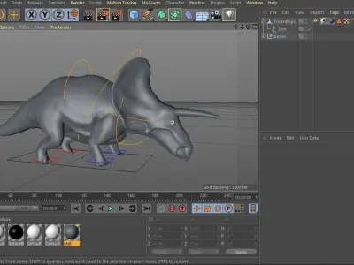 Triceratops dinosaur 3D model buy