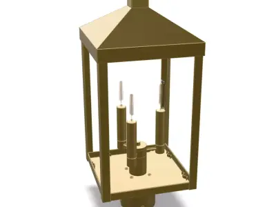 Livex Lighting Nyack  Antique Brass Transitional Outdoor Light  Low-poly 3D model