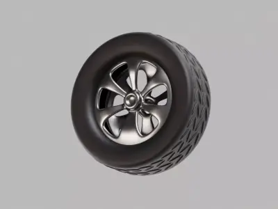 Car Tire Low-poly 3D model