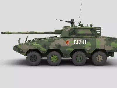 PLA Army ZTL-11 Assault Vehicle 3D model
