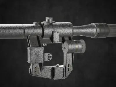 low-poly model of the soviet optical sight PSO-1 Low-poly 3D model