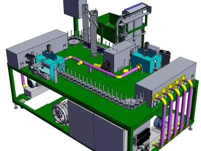 Automatic Spraying Machine Equipment 3D model