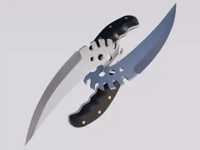 Riddick Knife Weapon 3D model