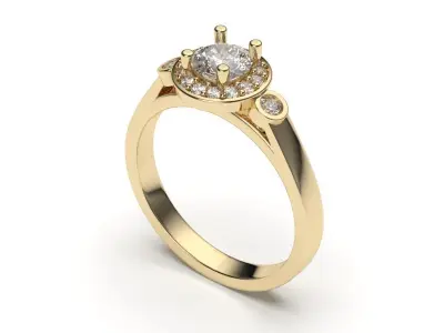 solitaire with ring sizes  8 part S108 3D print model