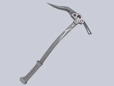 Ice axe Low-poly 3D model