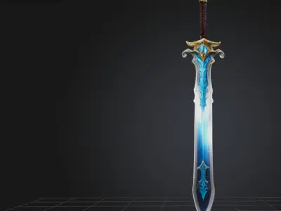 Fantasy sword Low-poly 3D model