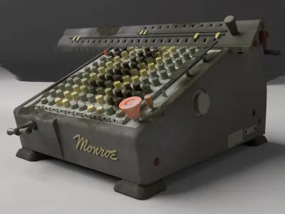 Antique 1950 Calculator 3D model