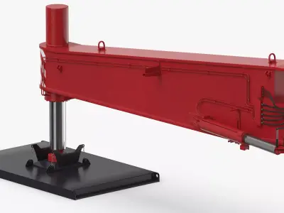 Crane Outrigger Large 02 Red 3D model