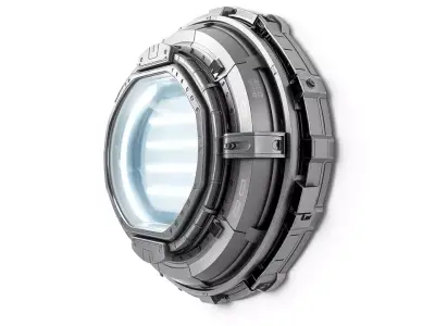 Futuristic Spaceship Hatch model pack Low-poly 3D model