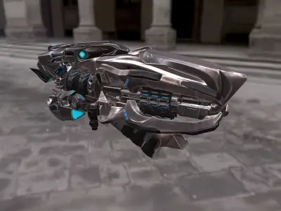 Weapon Mortar Low-poly 3D model