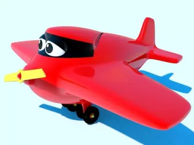 3D Toy Plane - Ready for Animate 3D model