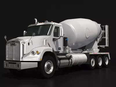 Autocar DC-64D Concrete Mixer 3D model