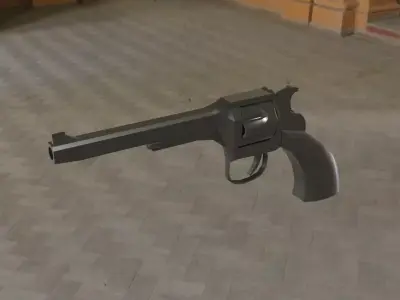 Richter Revolver Low-poly 3D model