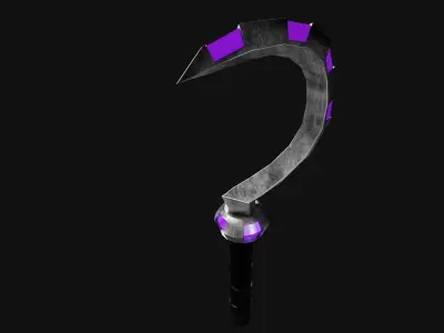Futuristic Sickle Weapon Free low-poly 3D model