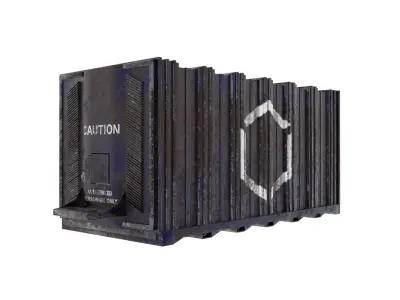 Cargo Container - High and low P0oly versions - Low-poly 3D model