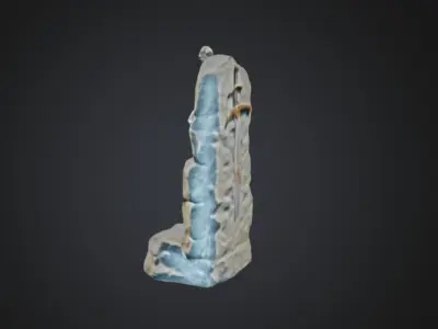 Legendary Sword in Stone 3D Model 3D model