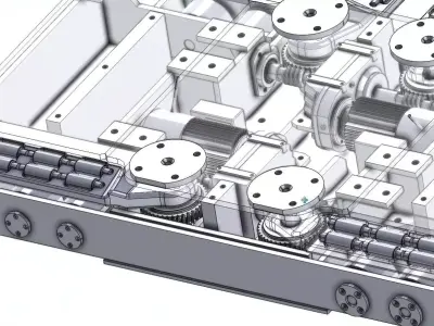 Heavy-Duty Industrial Material Handling Trolley 3D model