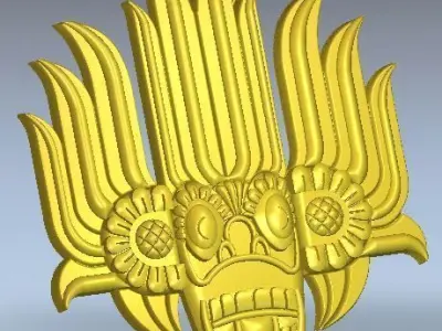 Devil Face Traditional Mask  Free 3D print model