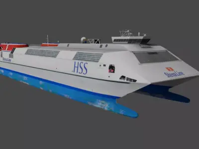  High-speed craft Stena Explorer Low-poly 3D model