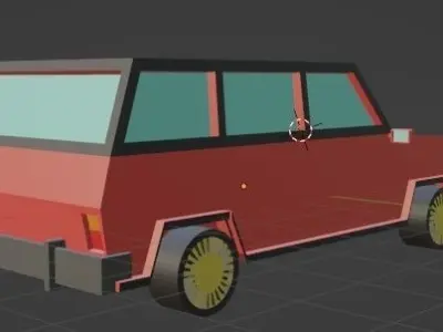 JeepCar Free low-poly 3D model