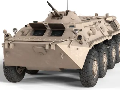 BTR-80 Armoured Personnel carrier Low-poly 3D model