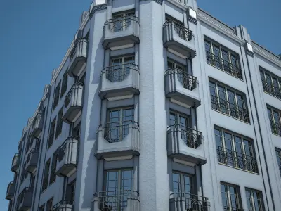 Apartment Building 03 3D model purchase