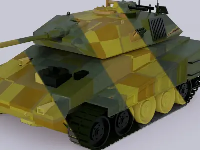 War Cyber Tank Re01 concept Free version demo Free low-poly 3D model