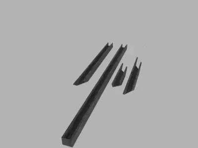 Iron piceces Free low-poly 3D model