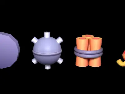 Boom Cartoon T Low-poly 3D model