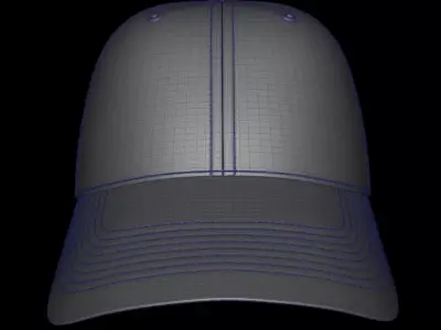 Caps pack 4 Low-poly 3D model