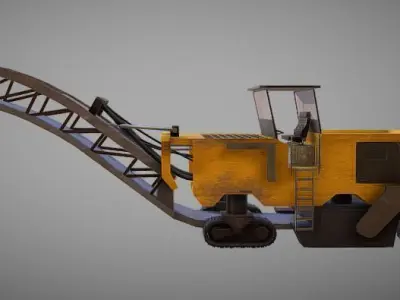 asphalt milling 3D model