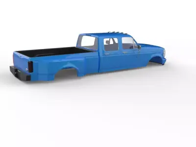 f150 dubble cab 4x4 1992 and 97 dually rc body shell 3D print model