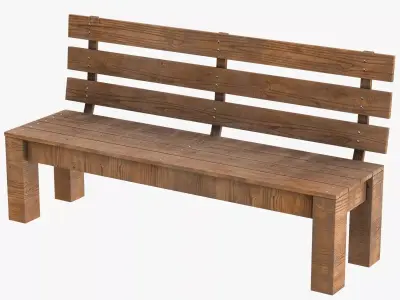 Park Bench 04 3D model