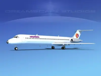 Douglas DC-9-40 Hawaiian 3D model