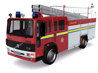 VOLVO FL6 FIRE TRUCK 3D model